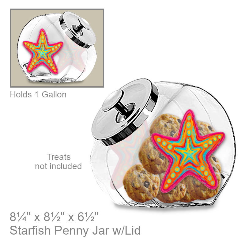 Starfish Beach Cookie Candy Penny Jar | Cookie Jar