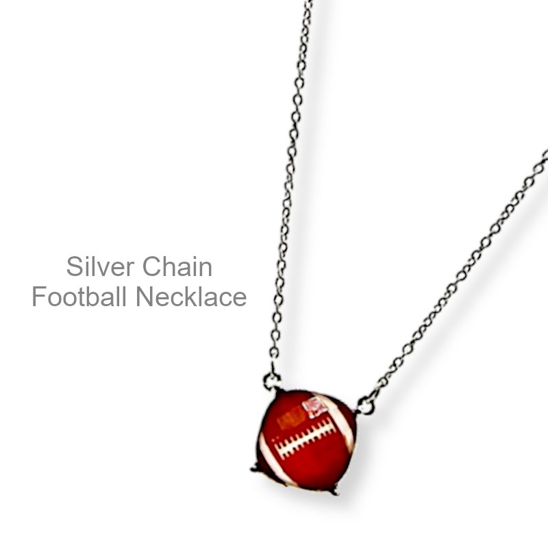 Shop Now Football Shape Necklace With Silver Chain | Jewelry