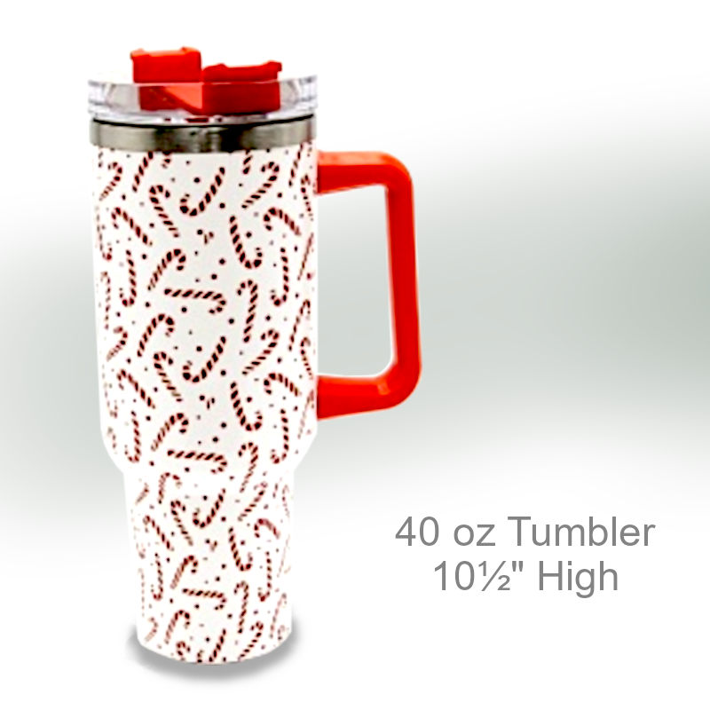 Shop Now Candy Canes Tumbler With Handle | Christmas