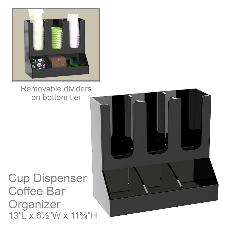 Cup Dispenser Coffee Bar Organizer | Organizers