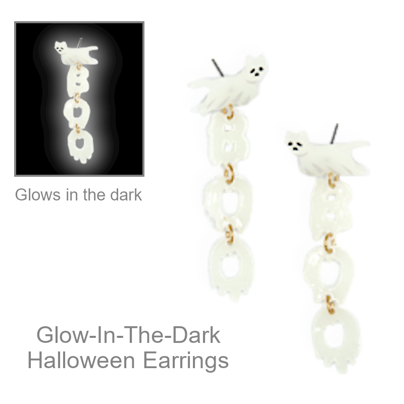 Glow In The Dark Halloween Earrings | Halloween