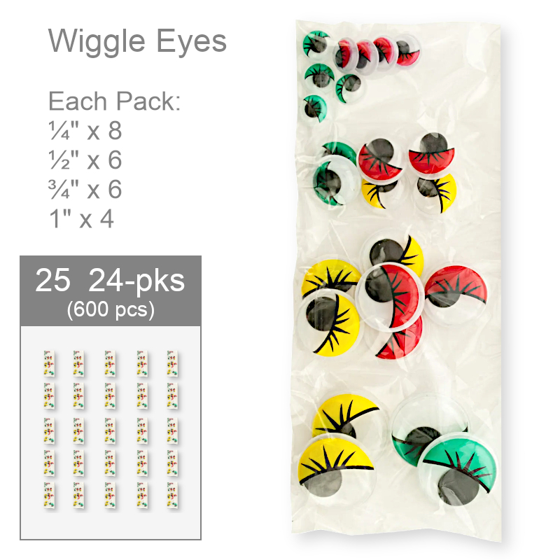 Wholesale Wiggle Googly Eyes With Eyelashes | Crafts