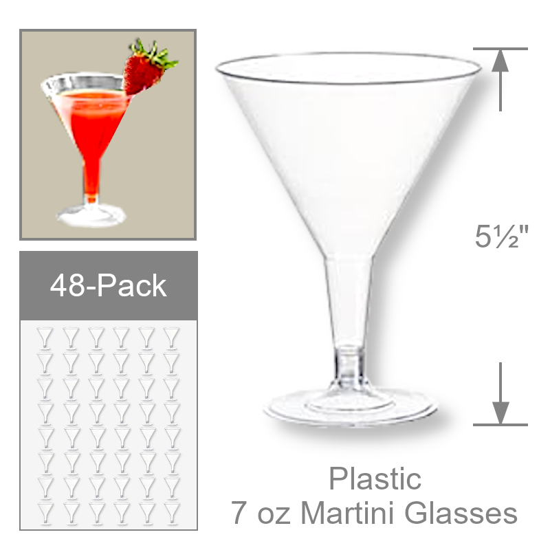 Plastic Martini Glasses | Party Supplies