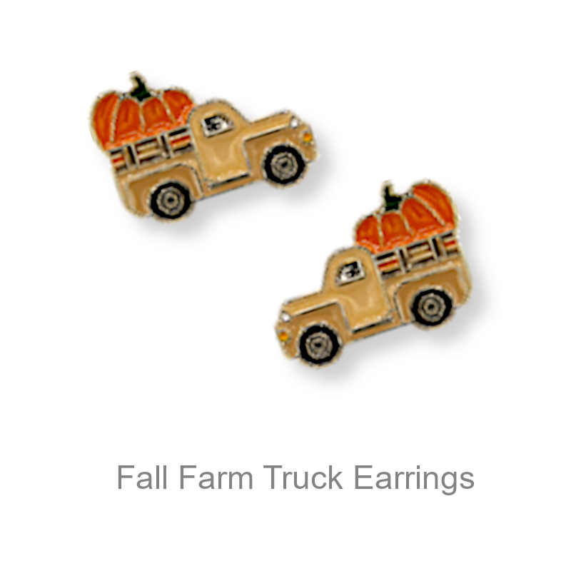 Fall Farm Truck Earrings | Fall & Thanksgiving