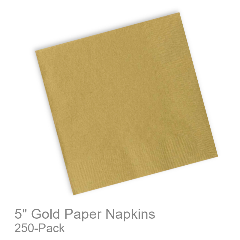 Gold Paper Beverage Cocktail Napkins | Party & Office