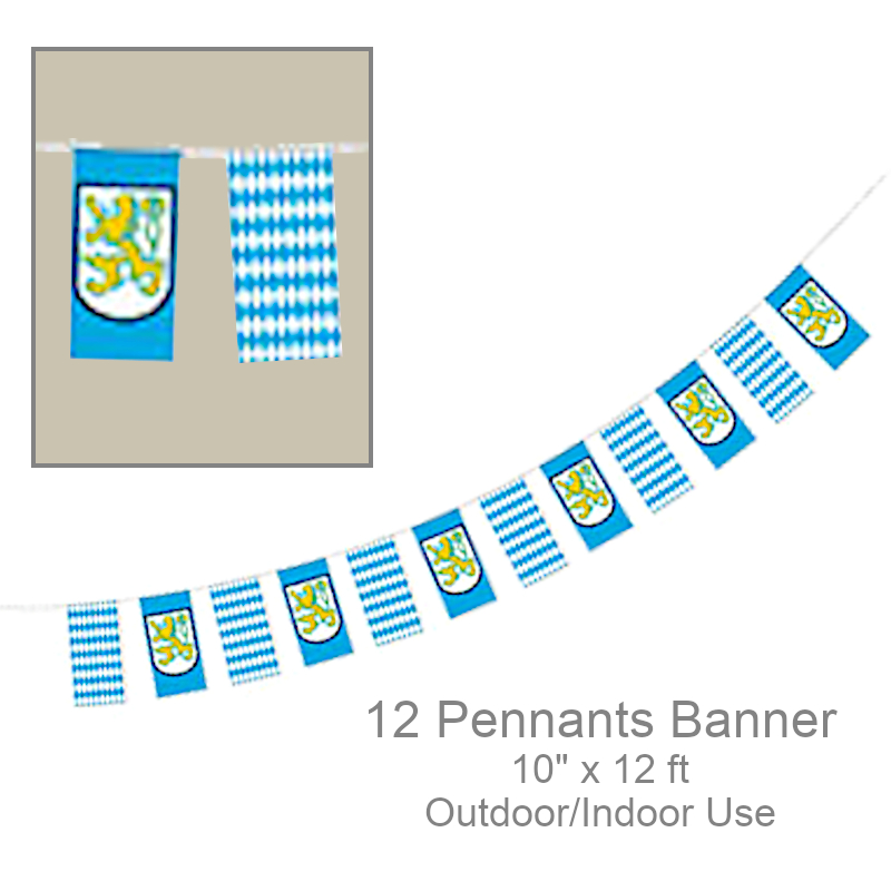 Outdoor 12 Pennants Oktoberfest Banner | Party Decor