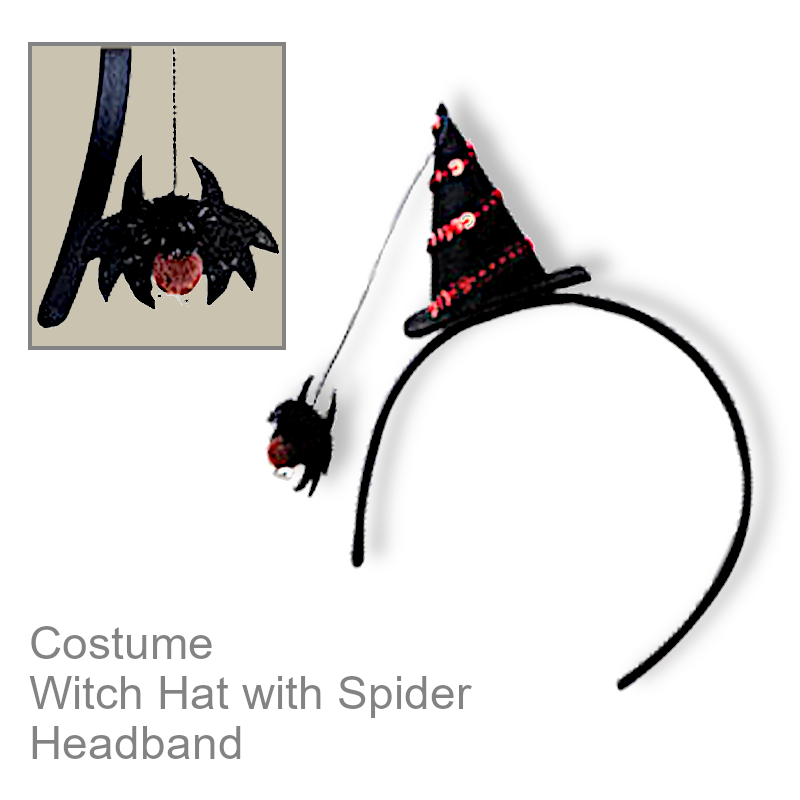 Funny Hanging Spider Witch Hat Headband | Party Favors