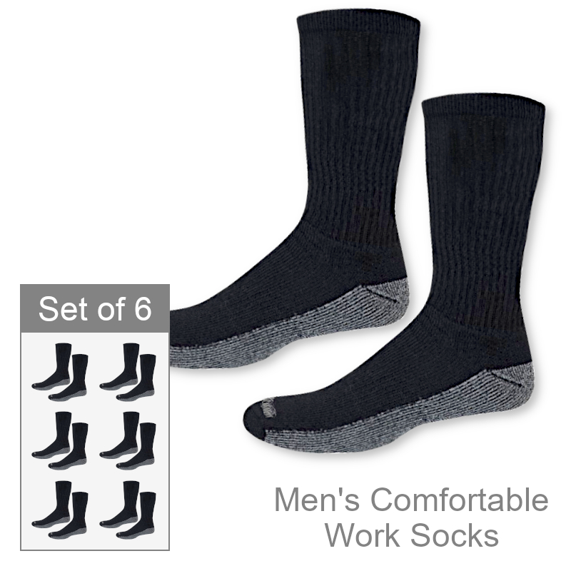 Men's Moisture Control Work Crew Socks | Mens Socks