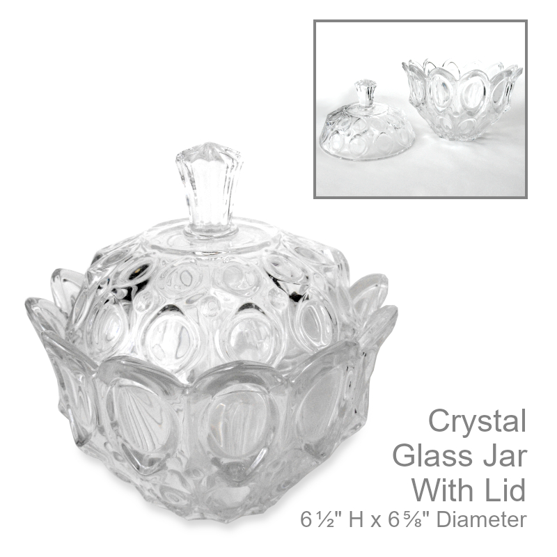 Crystal Petal Apothecary Glass Jar | Office Candy Jar