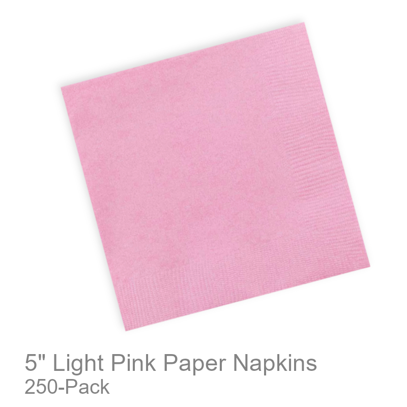 Pink Paper Beverage Cocktail Napkins | Party & Office