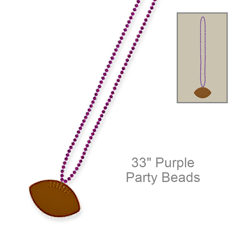 Football Bead Necklace | Party Favors