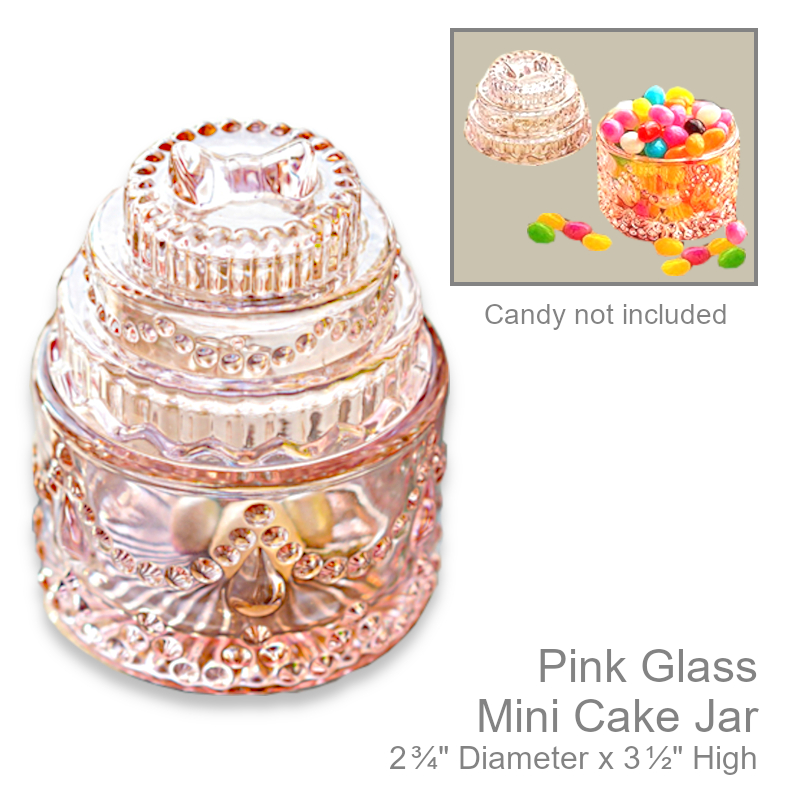 Glass Mini Cake Shape Jar With Lid | Office Candy Dish