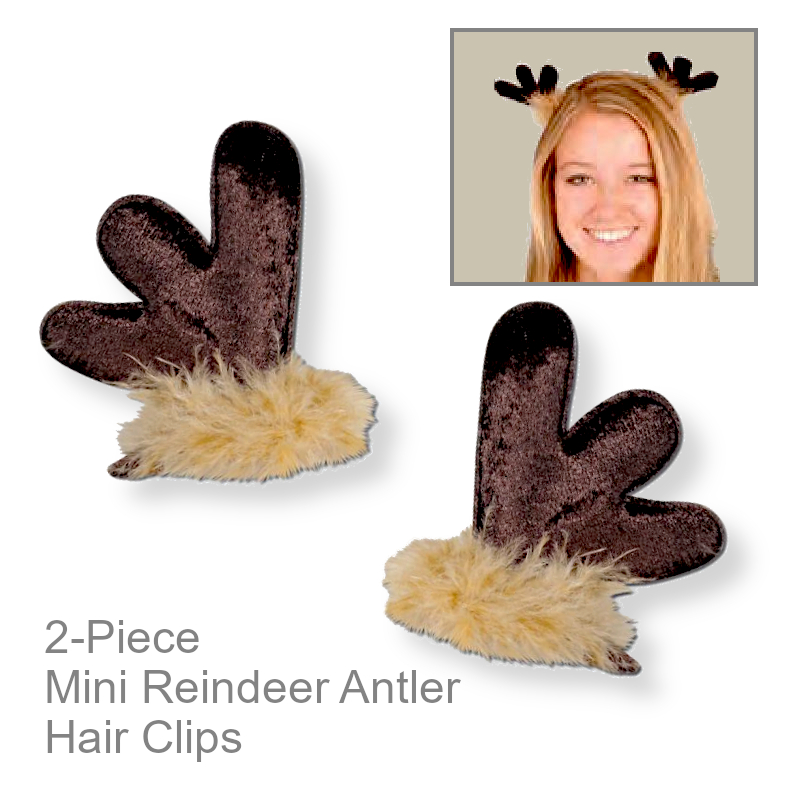 Funny Reindeer Antler Hair Clips | Funny Party Hats