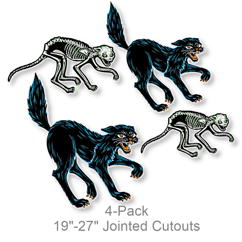 Classic Jointed Cats Cutouts | Party Decorations