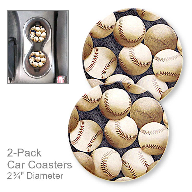 Baseball Coasters for Cup Holders | Car Accessories