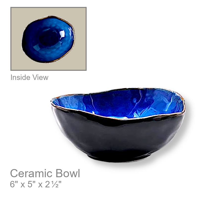 Ceramic Bowl Uneven Wavy Edge | Office Candy Bowl