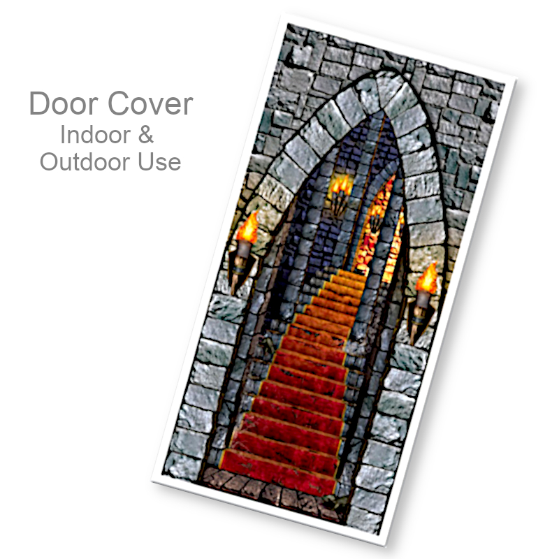 Castle Stairs Door Cover | Party Decorations