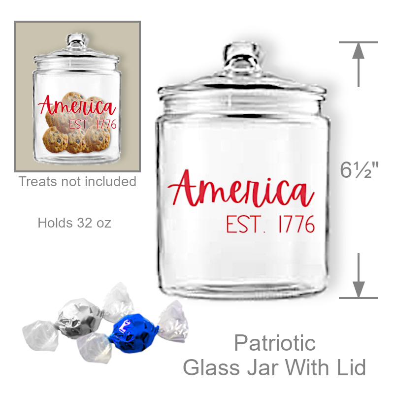 Shop Now Patriotic America 1776 Candy Jar | Office Candy Jar