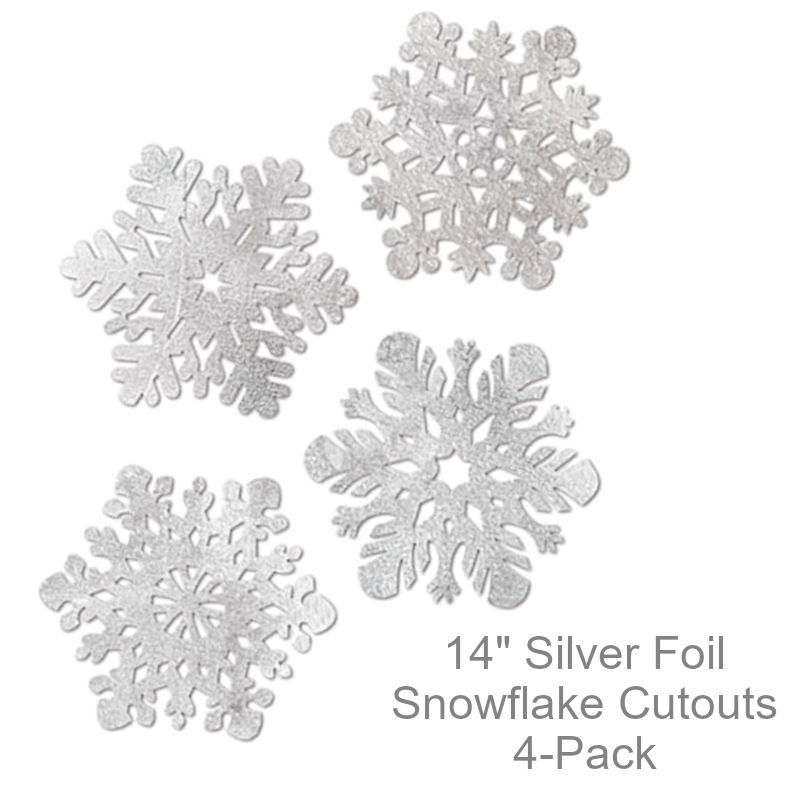 Assorted Foil Snowflake Cutouts | Party Decorations