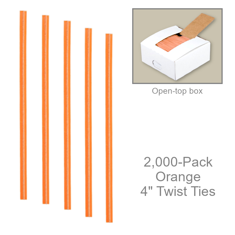 Shop Now 4 in Laminated Paper Twist Ties for Bags | Bulk Bag Ties