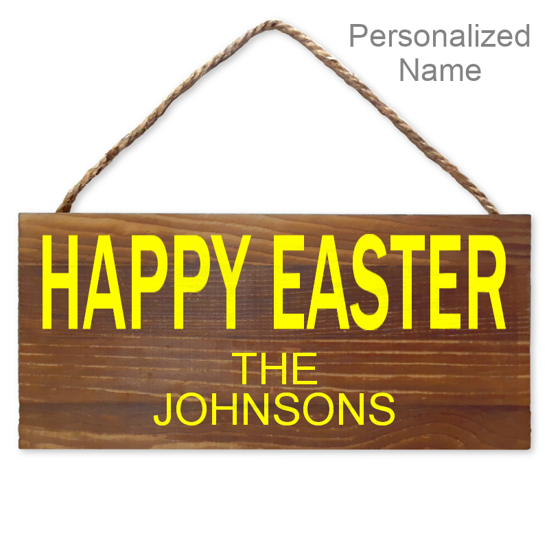 Custom Easter Wood Sign | Personalized Name