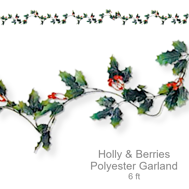Holly & Berries Garland | Party Decorations
