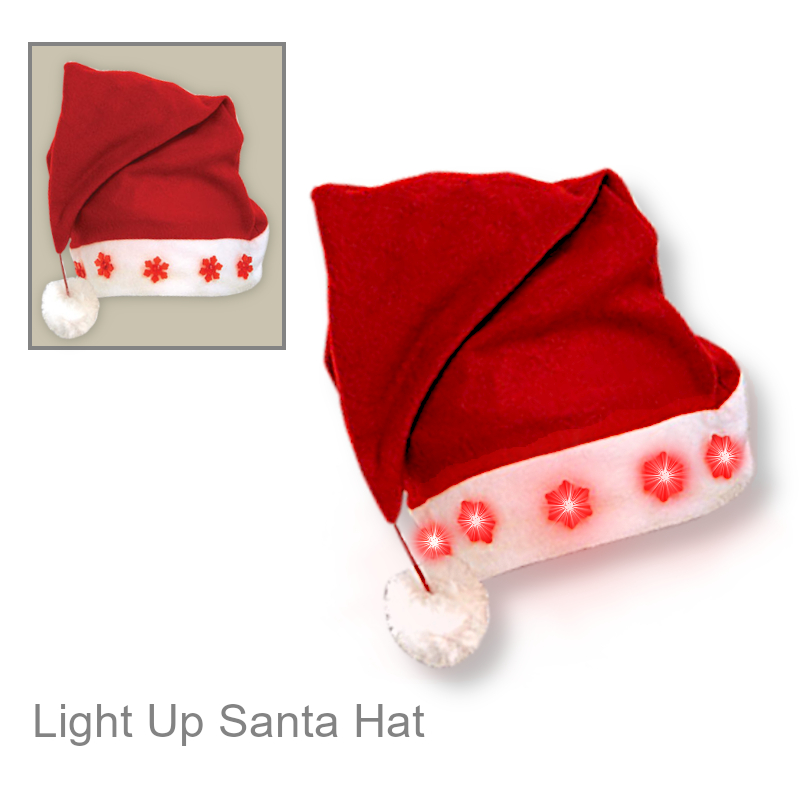 Santa Hat With Lights | Funny Party Hats