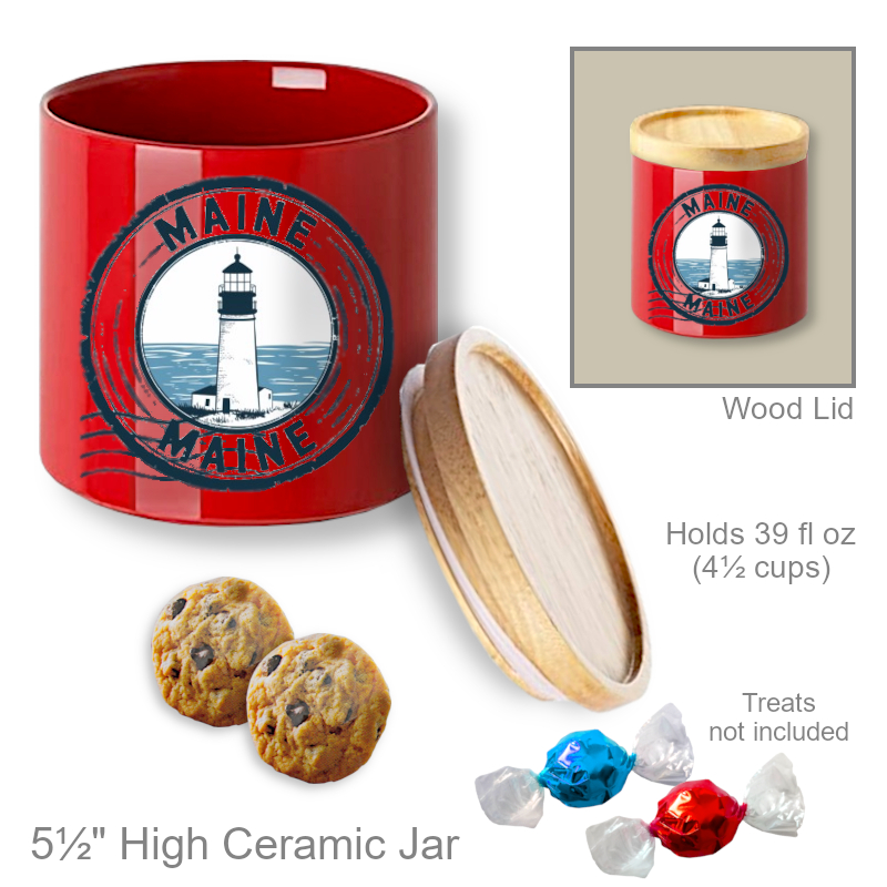 Maine Lighthouse Nautical Jar | Office Candy Dish