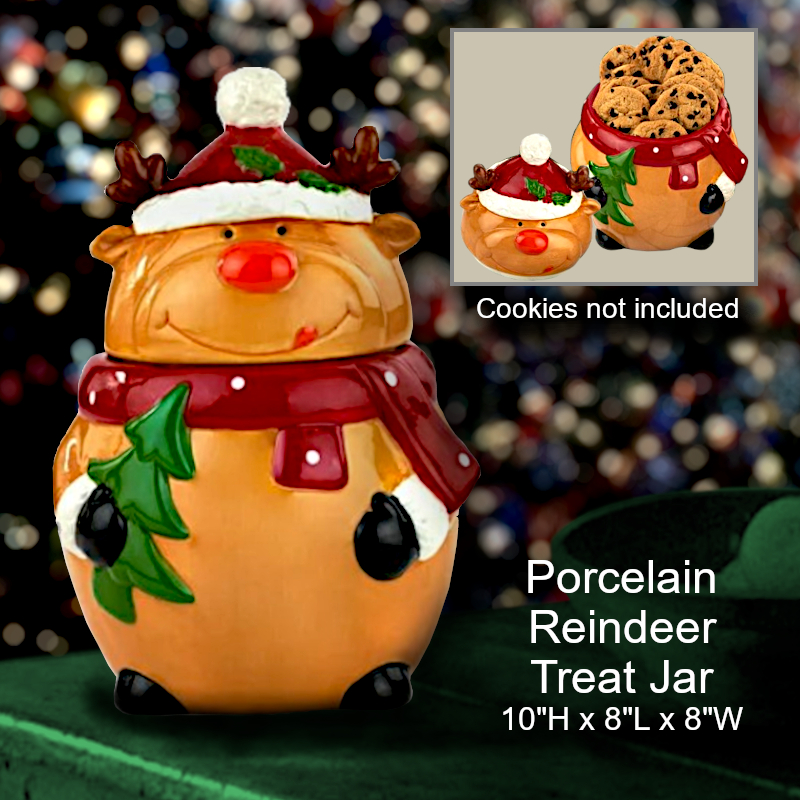 Reindeer Treat Jar | Christmas Office Candy Dish
