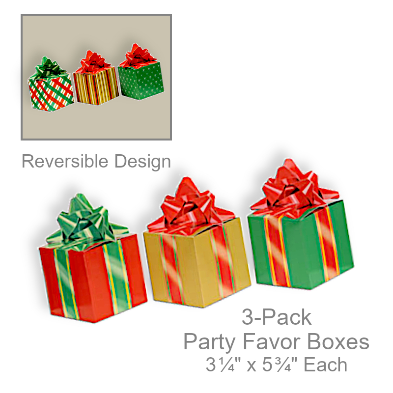 Folded Christmas Gift Favor Boxes | Party Favors