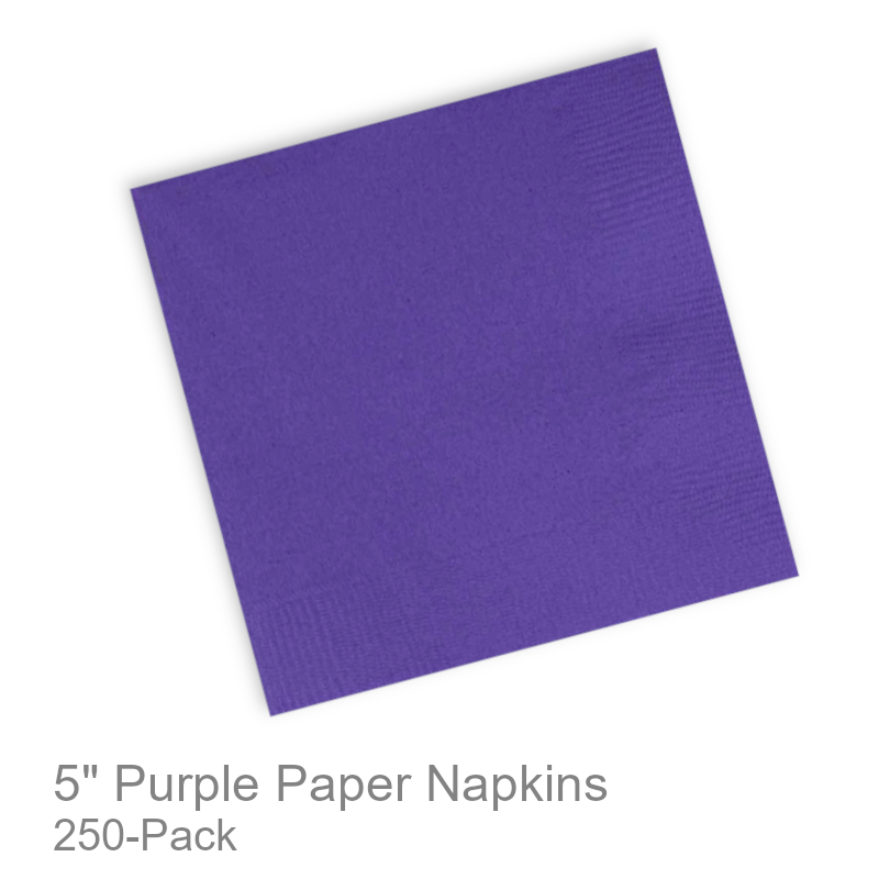 Purple Paper Beverage Cocktail Napkins | Party/Office