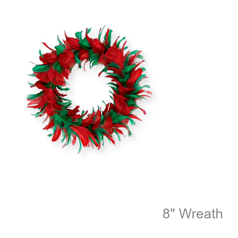 Small Fluffy Christmas Colors Wreath | Party Decor