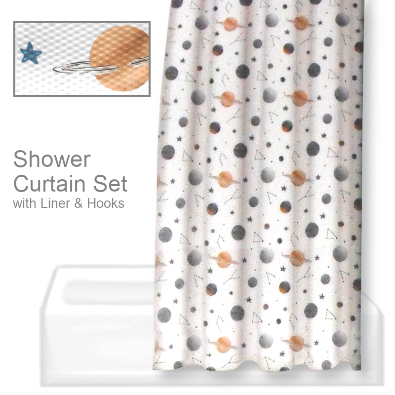 Space Shower Curtain