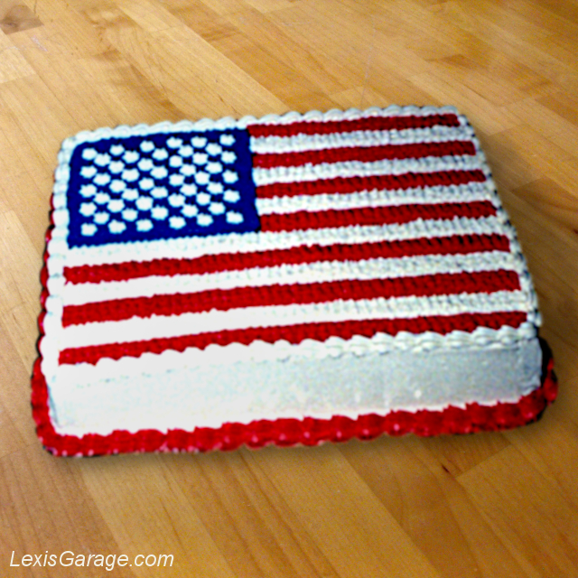 Lexi's Garage Recipe - Stars & Stripes American Flag Cake