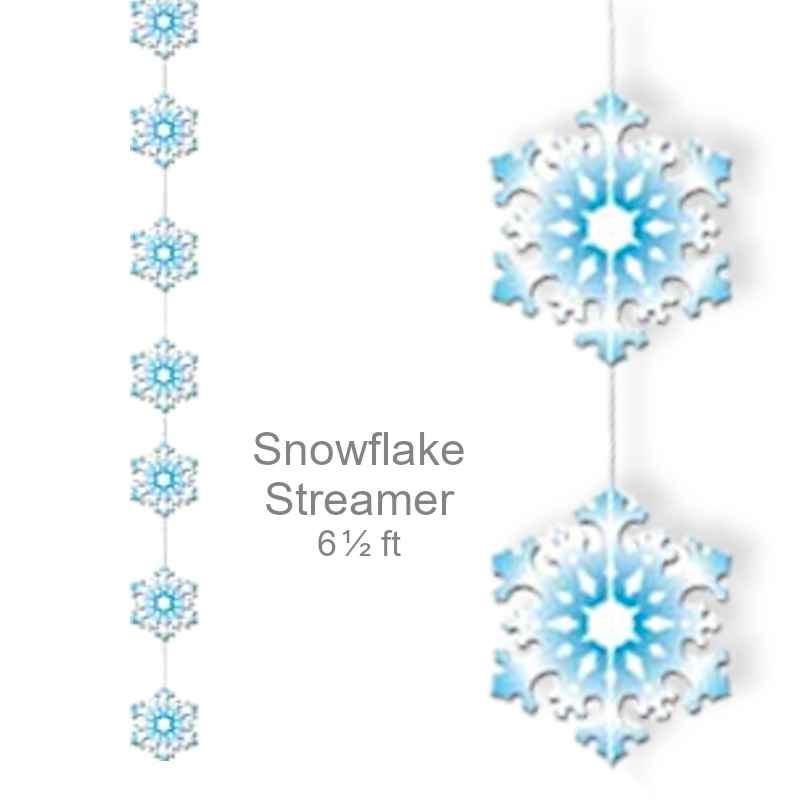 Snowflakes On String Streamer | Party Decorations