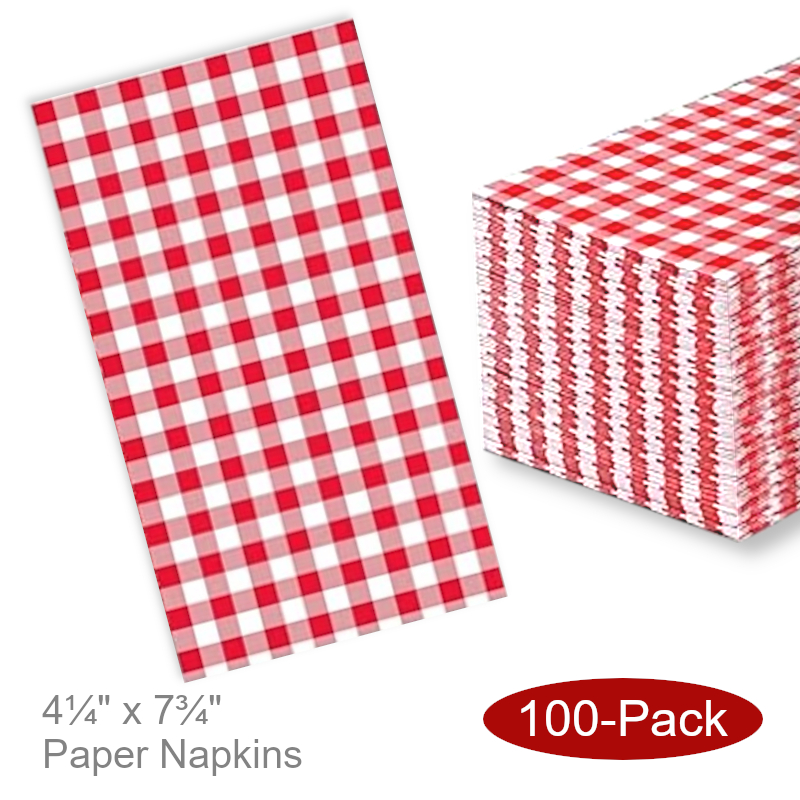 Gingham Check Paper Napkins Plaid Bulk | Napkins