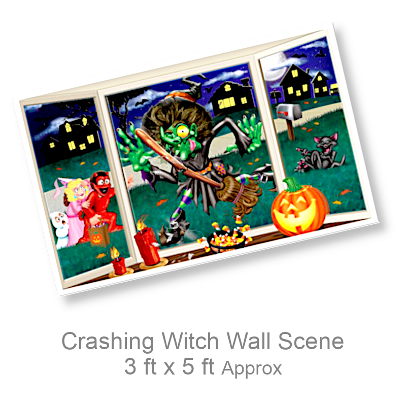 Crashing Witch Window Wall Scene | Party Decorations