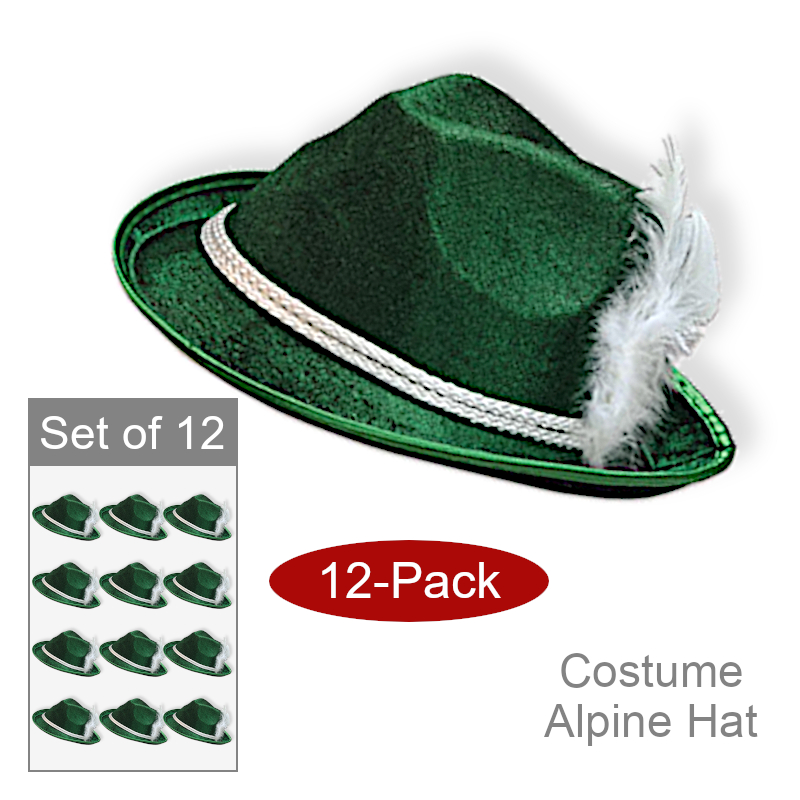 Wholesale Costume German Felt Feather Hat | Bulk Party