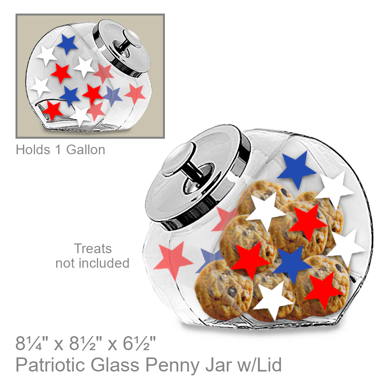Shop Now Patriotic Stars Cookie Candy Jar | Office Candy Jar