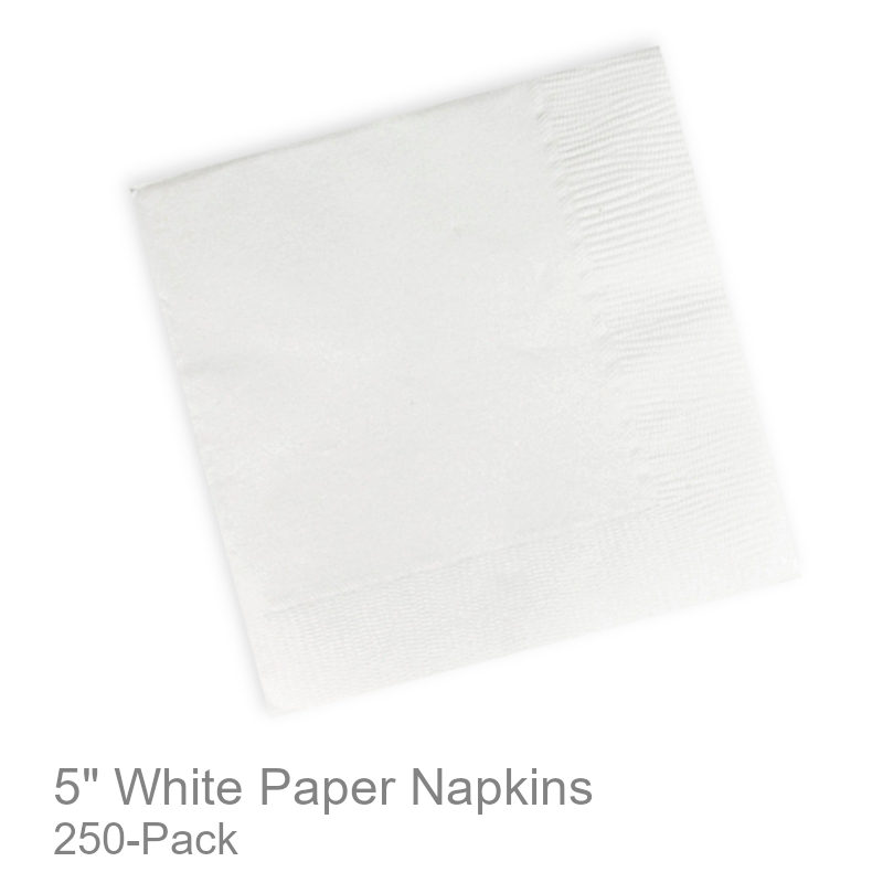 White Paper Beverage Cocktail Napkins | Party & Office