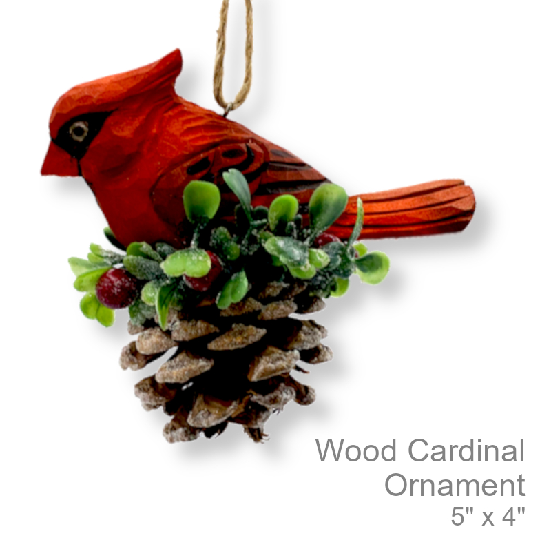 Cardinal Bird Nature Ornament | Christmas Decorations