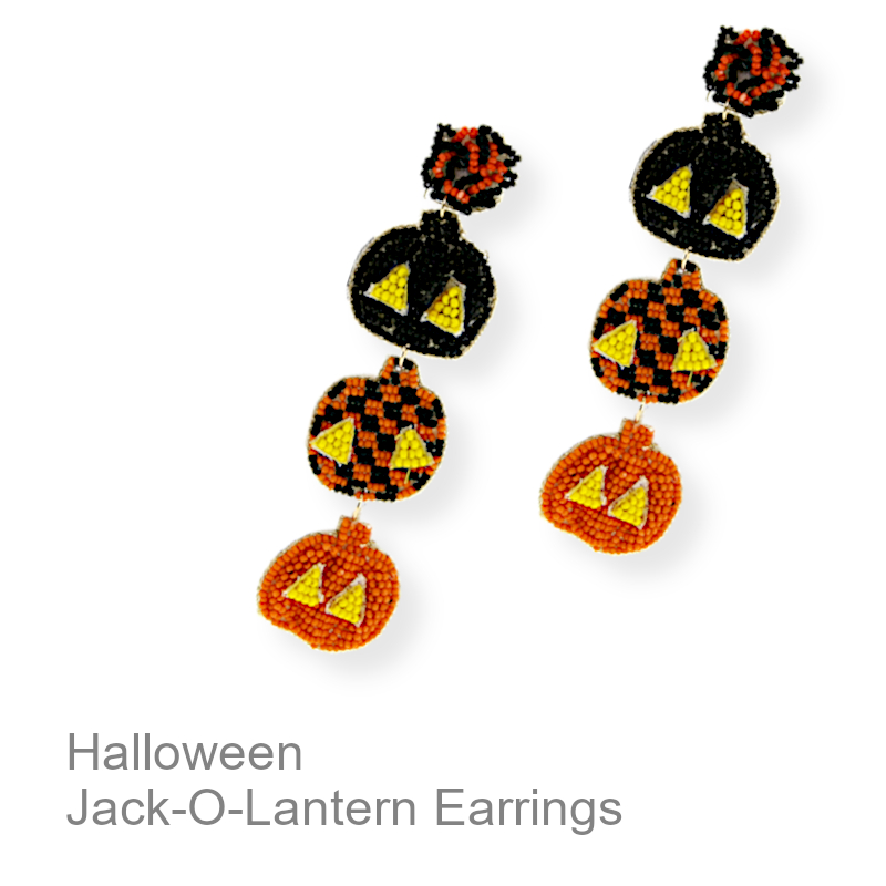 Jack-O-Lantern Earrings | Halloween