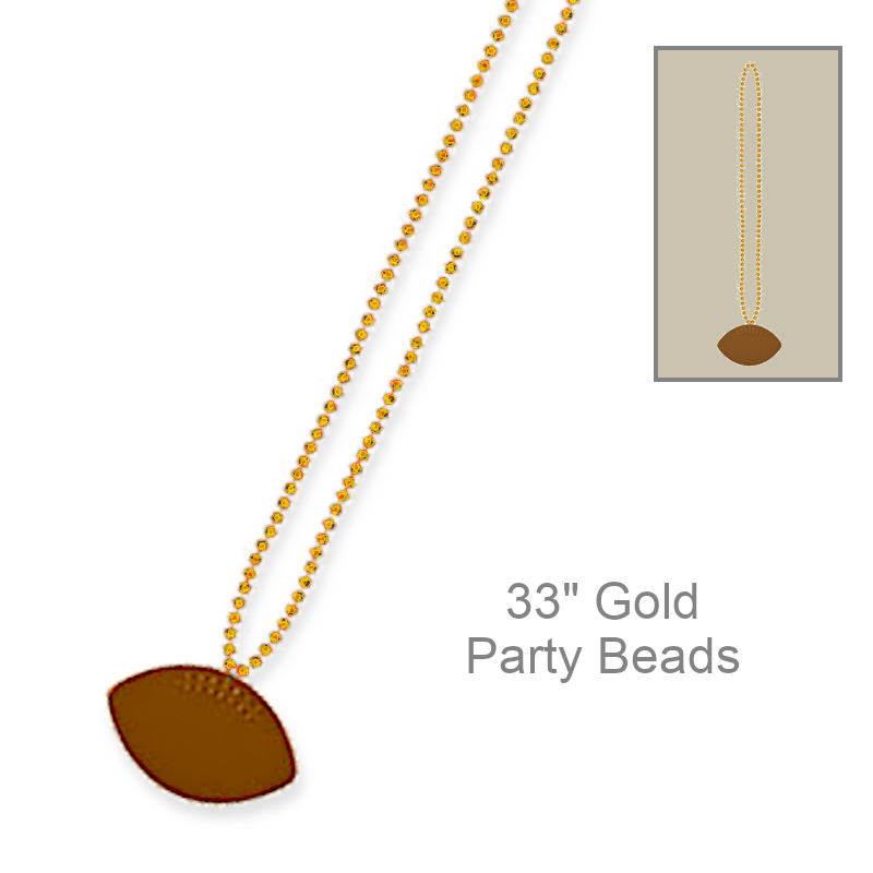 Football Bead Necklace | Party Favors