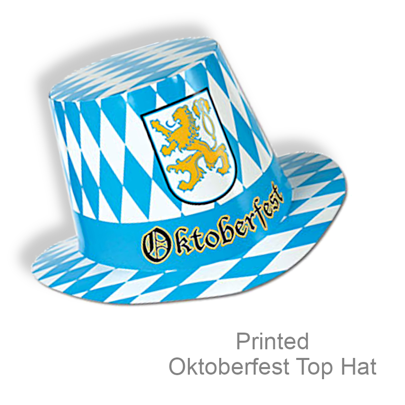 Oktoberfest Printed Top Hat | Party Supplies