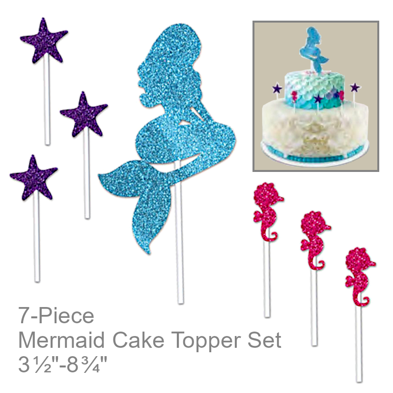 Mermaid Starfish Seahorse Pick Set | Party Serveware
