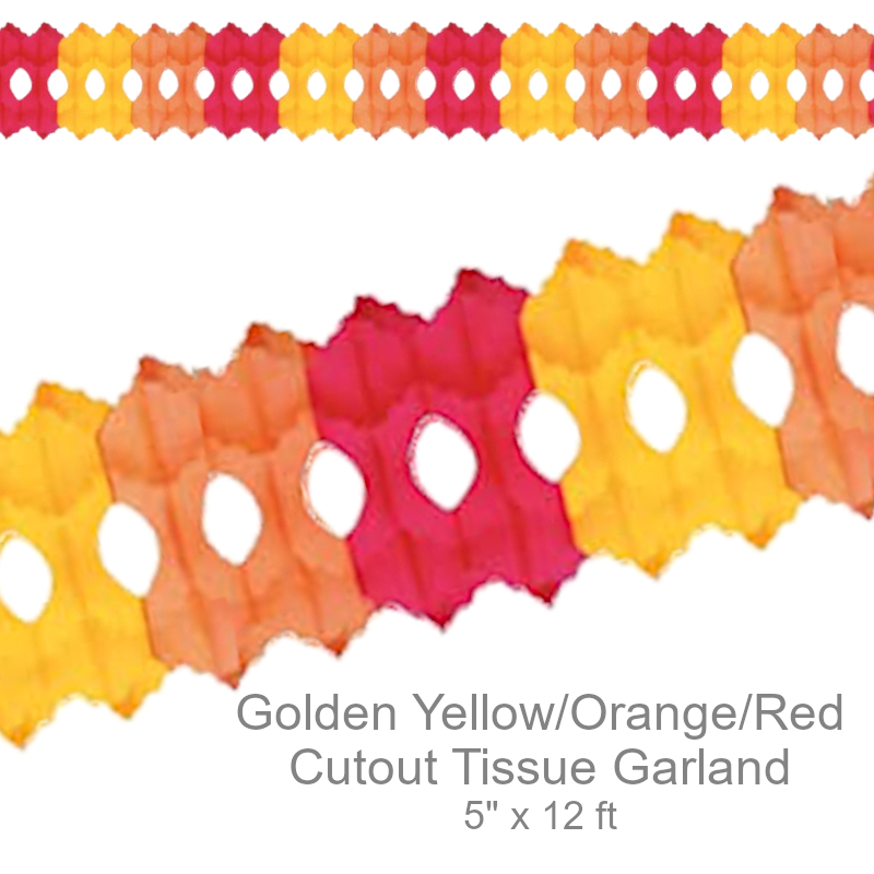 Cutout Tissue Garland Streamer | Party Decorations