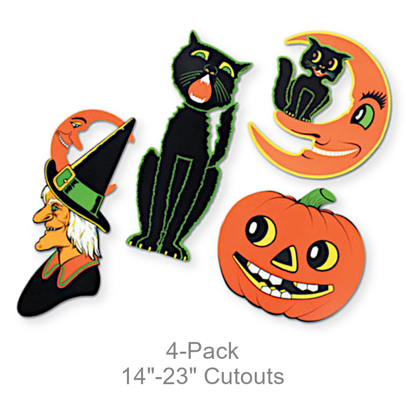 Witch/Cat/Pumpkin Cutouts | Party Decorations