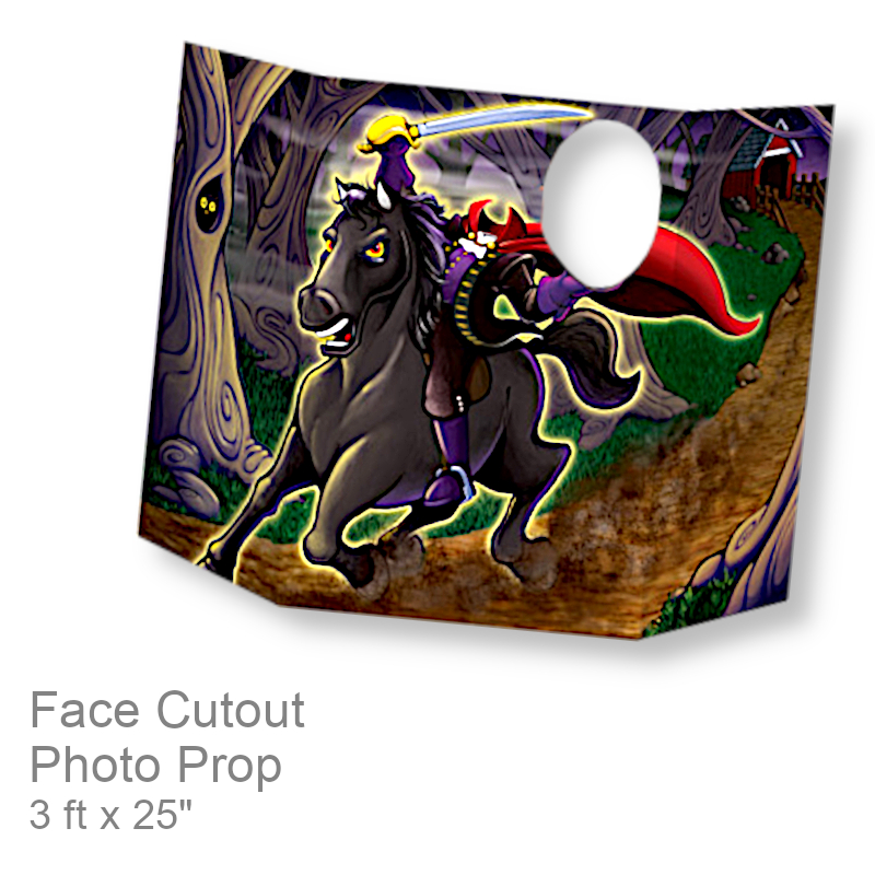 Headless Horseman Face Photo Prop | Party Decorations