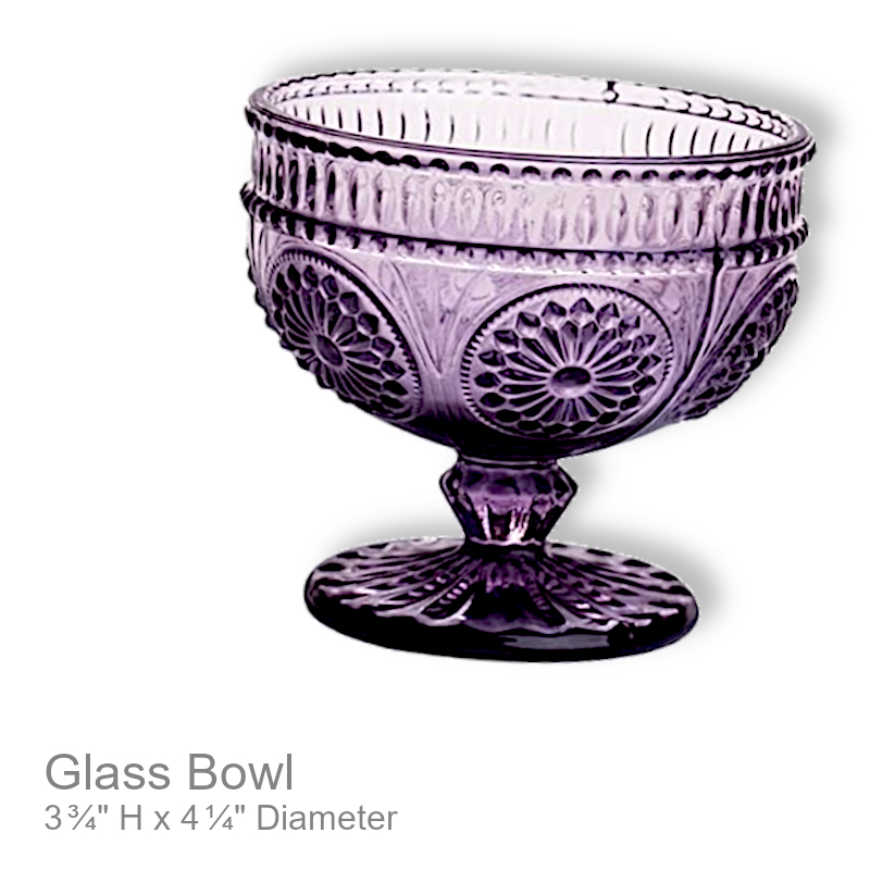 Pedestal Small Glass Bowl | Office Candy Bowl