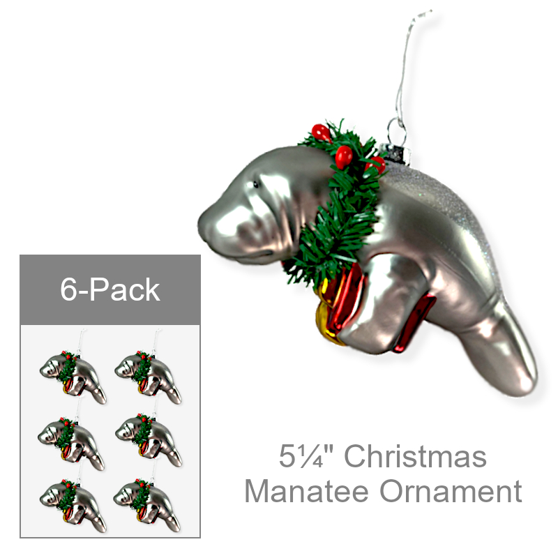 Wholesale Beach Themed Ornament Manatee | Christmas